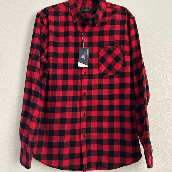 NWT Emiqude Red and Black Flannel | Size L - Picture 1 of 5